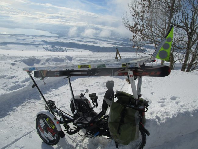 trike solaire porte ski velo photovoltaique
